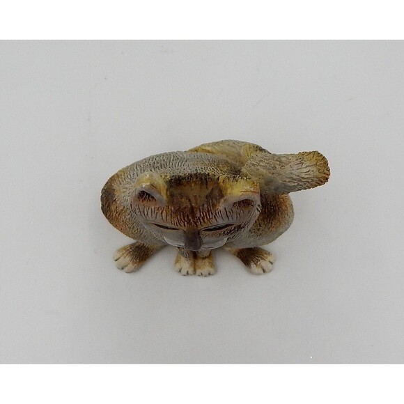 ETC Marsha McCartty Grey Copper Cat Figurine 6 Inch Green Eyes Cast Art - Picture 5 of 6